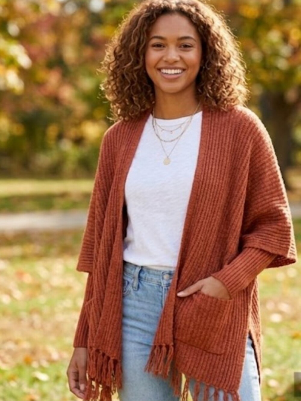 2/$30 Women’s Rust Knit Shawl